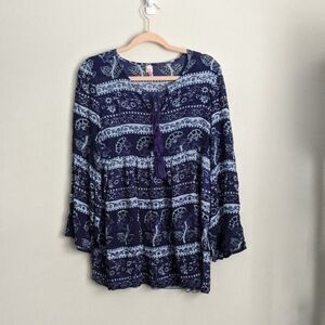 Anthropologie RAGA | Paisley Print Tunic Top Sz XS